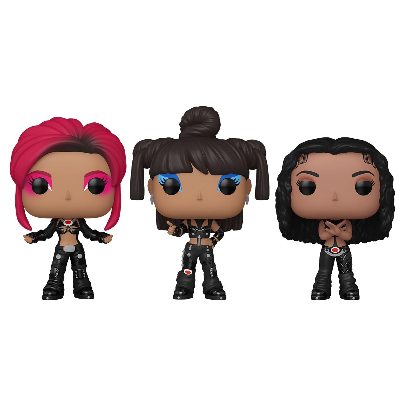 Funko POP! Rocks TLC 3-Pack - T-Boz, Left Eye, Chilli - Collectible Vinyl Figures - Multicolor - Model 79709 - Gift for Music Fans