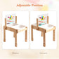 Bopoobo Sand And Water Table For Toddlers, 4 In 1 Kids Wooden Sensory Activity Table With 2 Storage Bins, Painting Acrylic Board