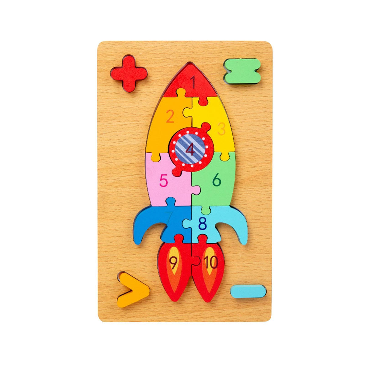Atorse Number Puzzle Montessori Toys For 3 Year Old For Preschool Fine Motor Skills Rocket
