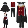Eozy Kids Boys Halloween Vampire Costume Child Vampire Noble Dracula Role Play Dress Up Cosplay Party Clothes