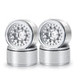 RCLIONS 4pcs/1set Aluminum 1'' Micro Beadlock Wheels Rims for All 1:24 Scale Axial SCX24 Deadbolt RC Crawler Car Upgrades Access