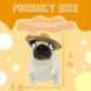 Cwzy Hilarious Pug Stuffed Animal With Straw Hat - 6' Funny Ugly Cute Pug Dog Plush Toy, Weirdo Stuffed Animal Pug Plushies For Kids Boys Adults Valentines Birthdays Gift