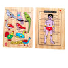 Asiya Enterprises Puzzle Combo of Wooden Birds with Body Parts of Boy Picture for Unisex Kids