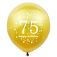 SHUNTAI 75th Birthday Balloons, 12 Inch Black and Gold Latex Confetti, 15 Pack Decorations for Men Women