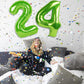 40 Inch Light Green Number 4 Balloon For Boys 4 14 24 40 Birthday Party Decorations, Large Numbers For 2024 Party Decor Annivers