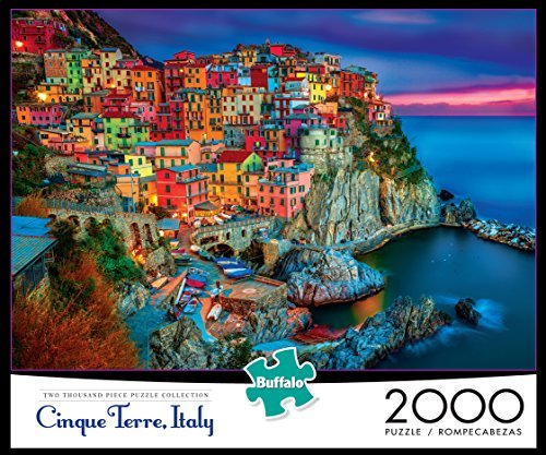 Buffalo Games Cinque Terre 2000 Piece Jigsaw Puzzle, 38.5 x 26.5 inches, Multicolor, Cardboard, Suitable for Ages 14-15