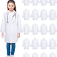 Newcotte 20 Pcs Unisex Kids Lab Coat Soft Children Science Doctor White Toddler Costume For Boys Girls Cosplay School (Medium)