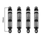 RZXYLRC 4PCS 59mm Aluminum Shocks Absorbers Long Threaded Oil Damper for 1/18 RC Crawler TRX4M TRX4-M Upgrade Parts (black)