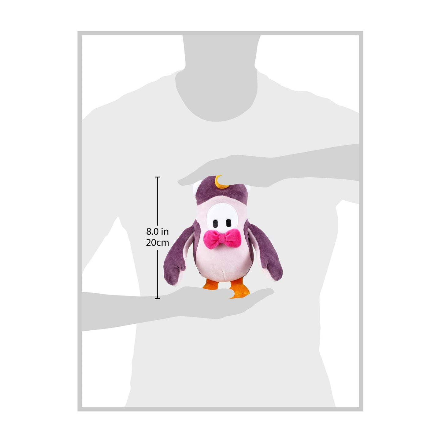 FALL GUYS Ultimate Knockout 8" Plush Toy - Preppy Penguin, Multicolor, Polyester, Model 62595
