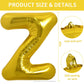 Toniful 40 Inch Large Gold Letter Z Balloons Helium Balloons,Foil Mylar Big Balloons For Birthday Party Anniversary Supplies Dec