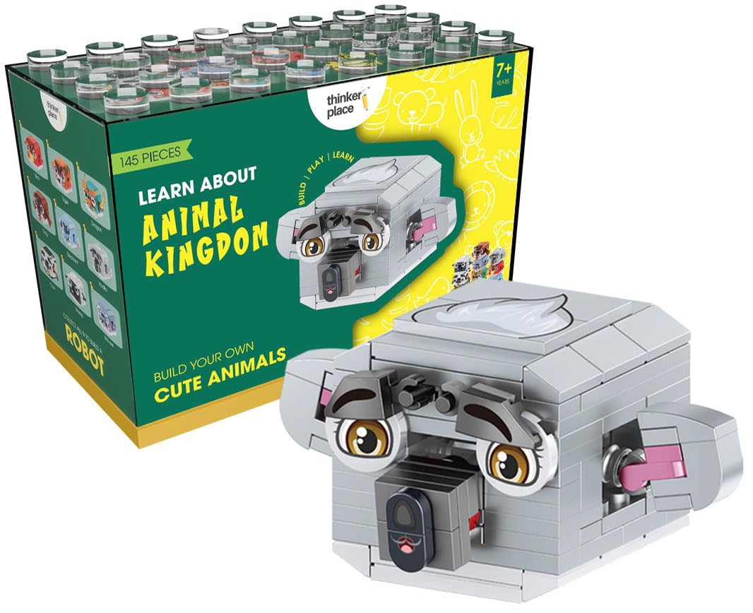 Thinkerplace 9In1 Animal World Koala (145 Pieces) | Learn About The Animal Kingdom | Building Block Set For Kids Age 6+ | Stem