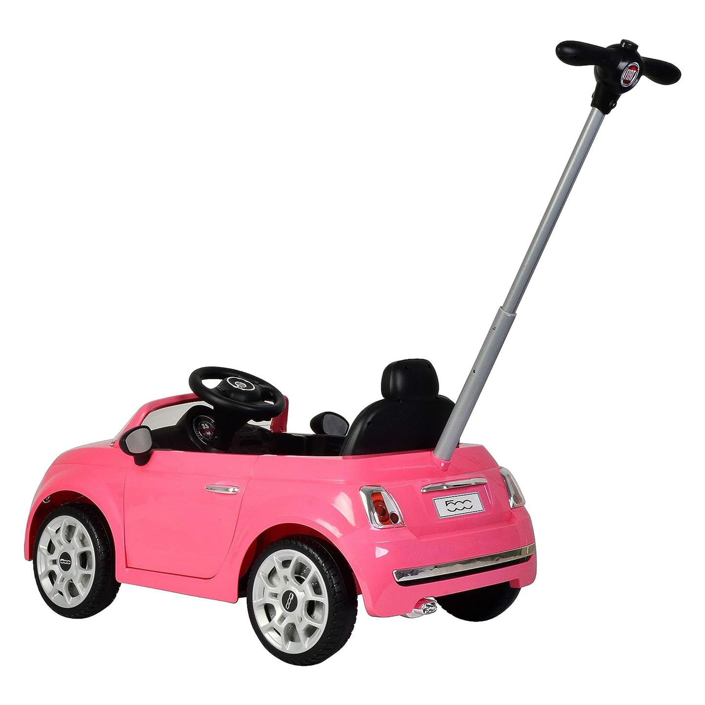 Best Ride On Cars Fiat 500 Push Car, Pink, Large
