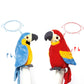 Talking Parrot Speaking Parrot Record Repeats Toy Talking Stuffed Animal Waving Wings Interactive Plush Toy Birthday Gift (Red)