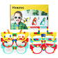 Hxezoc 12 Pcs DIY Building Bricks Glasses Building Blocks Games for Kids Creative Building Block Birthday Party Favors, Carnival