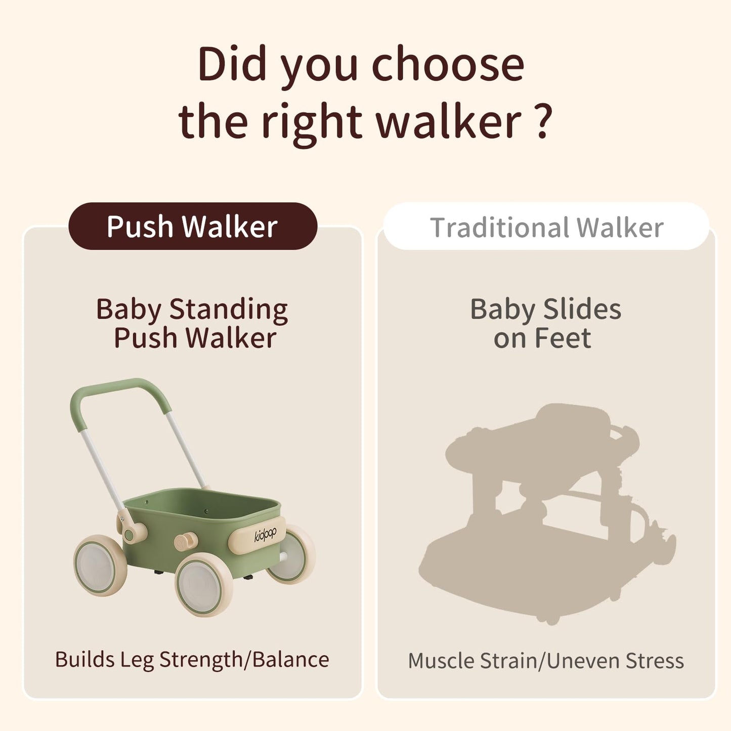 Pula Baby Push Walker With Wheels Toddler Wagon For First Learner Baby Toys 6-12 Months, 1 Year Old Birthday Gifts, Indoors And