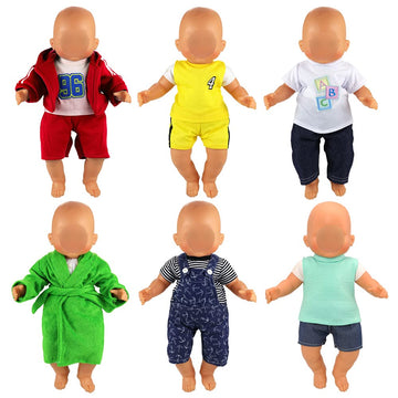Barwa Boy Doll Clothes 6 Sets Boy Doll Clothes Daily Casual Clothes Outfits Compatible For 14 To 16 Inch Baby Doll And 18 Inch Boy Dolls