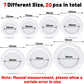 Boao 20 Pieces Piggy Bank Stopper Replacement Piggy Bank Plugs Bulk Rubber Saving Box Stopper(7 Sizes,White)