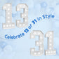 imprsv Marquee Numbers 4ft Light Up Number 13 Birthday Decor - Age 13 Foam Decoration for 31st Anniversary Party