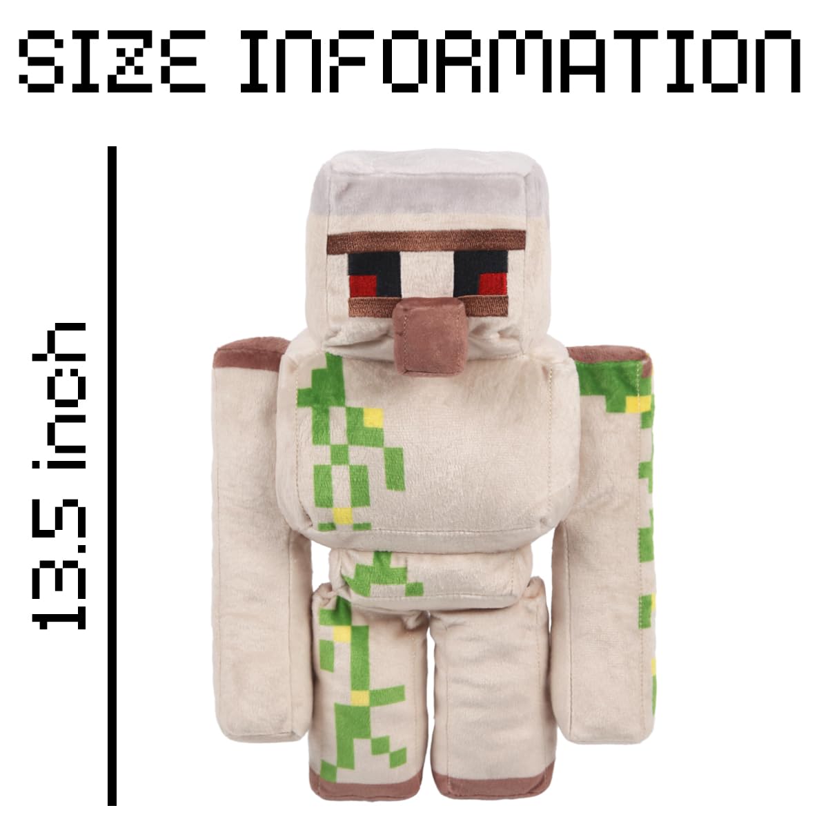 Weddye Pixel-Style Plushies Iron Golem Soft Toy, 2" Cotton, Yellow, Video Game-Inspired Collectible