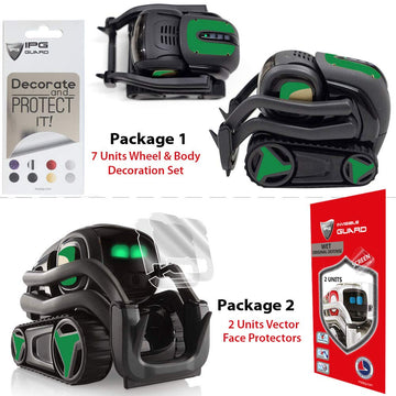 Ipg For Vector Robot Face Screen Guard Decoration Kit Include Wheels&Body Set 7 Units Decals+2 Units Screen Protector (Green)