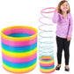 The Dreidel Company Jumbo Rainbow Plastic Coil Spring, Party Favor For Kids, Individually Wrapped, 7'' (175Mm) Spring (Single)