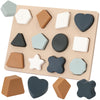 Toyhdayo Toddlers Shape Silicone Puzzle Montessori Learning Shape Toy Board For Baby & Toddler Puzzles Toys Toddler Gifts