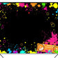Avezano 5X3Ft Let'S Glow Splatter Photo Background Glow Neon Party Backdrop Blacklight Disco Retro Dance Party Decoration Suppli