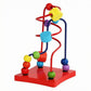 Ecomistiq FineMotor Wooden Bead Maze HandEye Coordination Wire Bead Maze Sliding Beads Early Learning Plaything Educational Fo