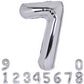40 Inch Number 17 Balloon Silver Jumbo Giant Big Large Number 17 Foil Mylar Silver Balloons 71Th Birthday Party Anniversary Deco