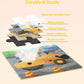 Magnetic Puzzles For Toddlers 3-5, 3 In 1 Travel Puzzles For Kids Ages 4-6, Excavator Truck Jigsaw Puzzle Book Road Trip Activit