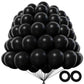 Kawkalsh 200Pcs 5 Inch Black Balloons, Small Mini Latex Balloons For Party Birthday Baby Shower Anniversary Festival Arch Garlan