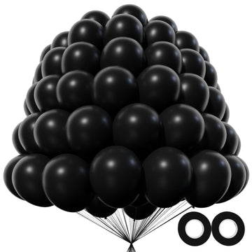 Kawkalsh 200Pcs 5 Inch Black Balloons, Small Mini Latex Balloons For Party Birthday Baby Shower Anniversary Festival Arch Garlan