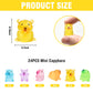 HOMICO Luminous Mini Capybara Figurines - 24 Colorful Resin Decorations for Dollhouses, Dashboards, Fairy Gardens - Green, Purple, Blue, Pink, Yellow, Orange