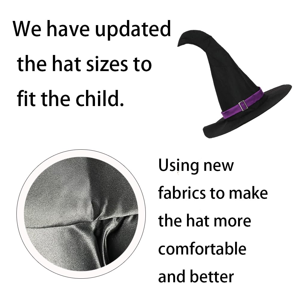 Yolsun Purple Witch Costume For Girls Bubble Sleeve Halloween Witch Dress For Kids (6-8 Years, Purple)