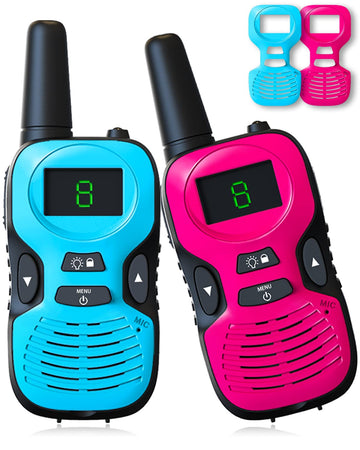 Walkie Talkies For Kids Long Range - Kid Walkie Talkies With Replaceable Shell Backlit Lcd Flashlight 3 Miles Range - Toys For 5