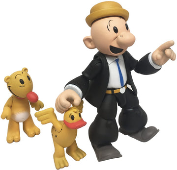 Boss Fight Studio Castor Oyl Popeye Classics Wave 1 Collectible Action Figure – Highly Articulated Figurine And Accessories Including Eugene The Jeep, Bernice The Whiffle Hen, & Removable Hats – 1:12