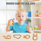 Osttrpo 12-Pcs Baby Teether Toys,Wooden Teethers For Babies - Wooden Animal Toys, Teething Rings, Toddler Chew Toys,Baby Teethin