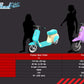 Razor Pocket Mod Petite Euro-Style Electric Scooter - Blue