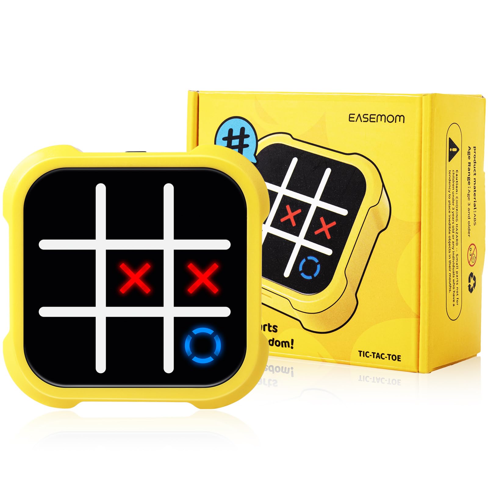 Easemom Handheld Electric Puzzle Game Console - Tic Tac Toe Game Educational Road Trip Activities For Kids - Board Games, Juegos