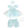 Wooroy 4-Piece Reborn Baby Doll Clothes Set - 16-22 Inch Princess Blue Tulle Dress With Little Socks For Baby Dolls Girls