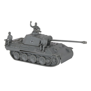 BMC Toys 1:38 WW2 German Panther V Tank - Charcoal Gray ABS Plastic Military Vehicle