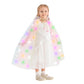 Hsctek Light Up Princess Cape, Rainbow Princess Dress Up Tulle Cape, Coloful Princess Outfit Costume Accessories Kids Toddlers Girls