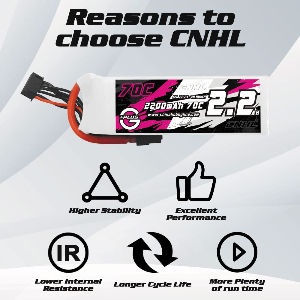 Cnhl 2200Mah 2S Lipo Battery 70C 7.4V Lipo Battery With Xt60 Plug For Rc Car Trucks 1/12 1/14 Rc Vehicles Fpv Racing,Rc Quadcopt