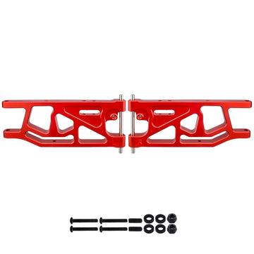 GoHobby Aluminum Rear Lower Suspension Arms Set for ARRMA Mojave 6S BLX Upgrades 1/7 Scale Desert Truck, Replaces ARA330607 (Red
