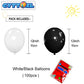 Cyttokl Black And White Balloons 12 Inch 100 Pack Black White Latex Helium Balloons For Birthday Wedding Baby Shower Party Decor