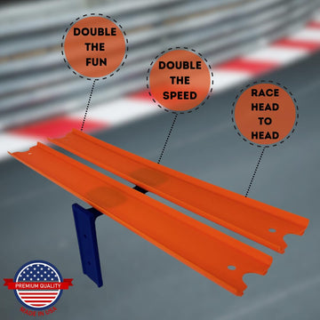 Double Racetrack Wall Connectors Compatible With Hot Wheels Tracks | Screw In Or Adhesive Version | Create Epic Racetracks | Mad
