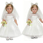 sweet dolly Doll Clothes Accesories First Communion Wedding Dress and Suit Set for American 18 inch Doll Boy and Girl