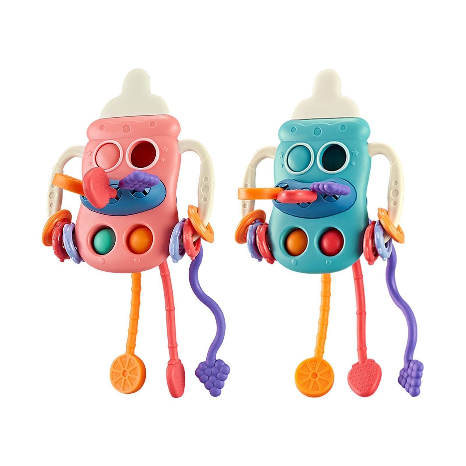 Enakshi (Label) Pull String Travel Toys Educational Sensory Toys For Boys Girls Newborn Kids Red
