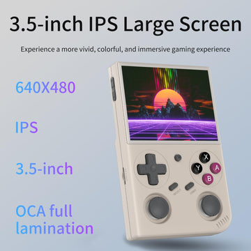 G350 Retro Handheld Game Console G350 Retro Gaming Console 3.5'' Ips Screen Linux 64+32 System Built-In 64G Tf Card 20+Emulators
