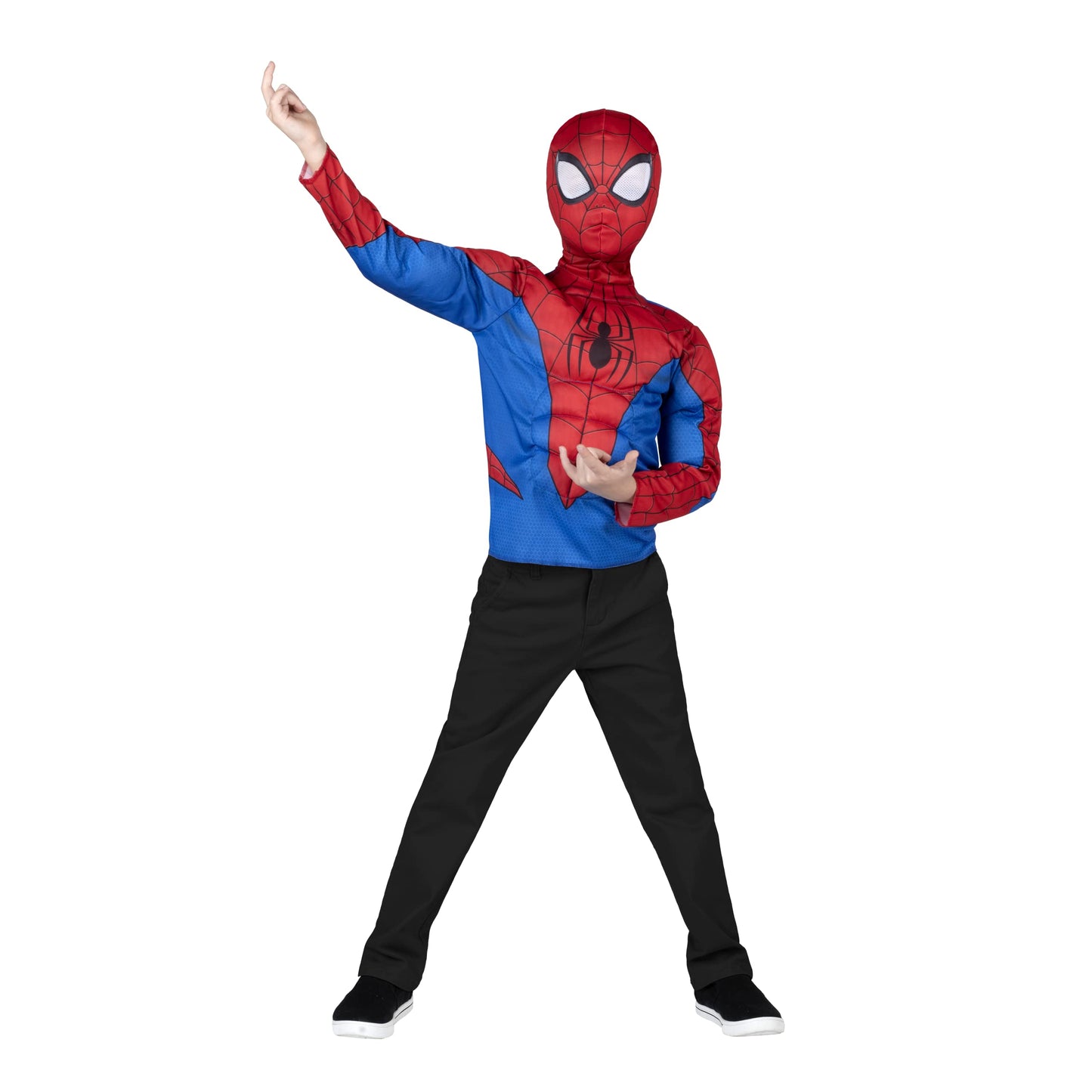 Marvel Spider-Man Official Youth Dress-Up Box - Padded Costume Tops With Detachable Mask (0) Multi